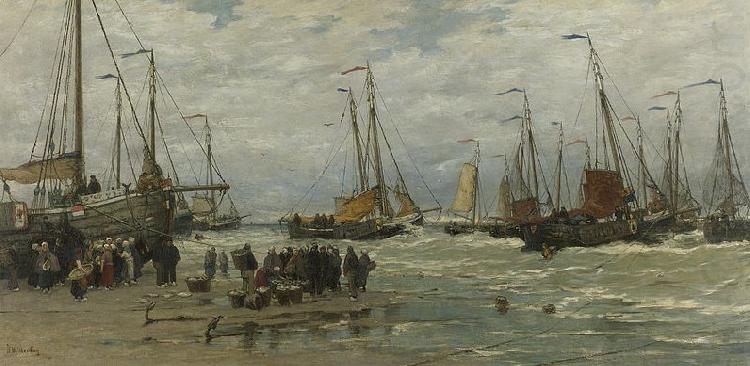 Hendrik Willem Mesdag Pinks in the Surf china oil painting image